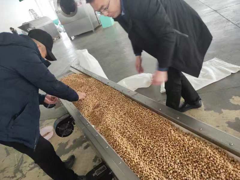 歡迎烏魯木齊客戶江總來(lái)廠考察電磁炒貨機(jī)，現(xiàn)場(chǎng)訂購(gòu)一臺(tái)鷹嘴豆炒貨機(jī)！